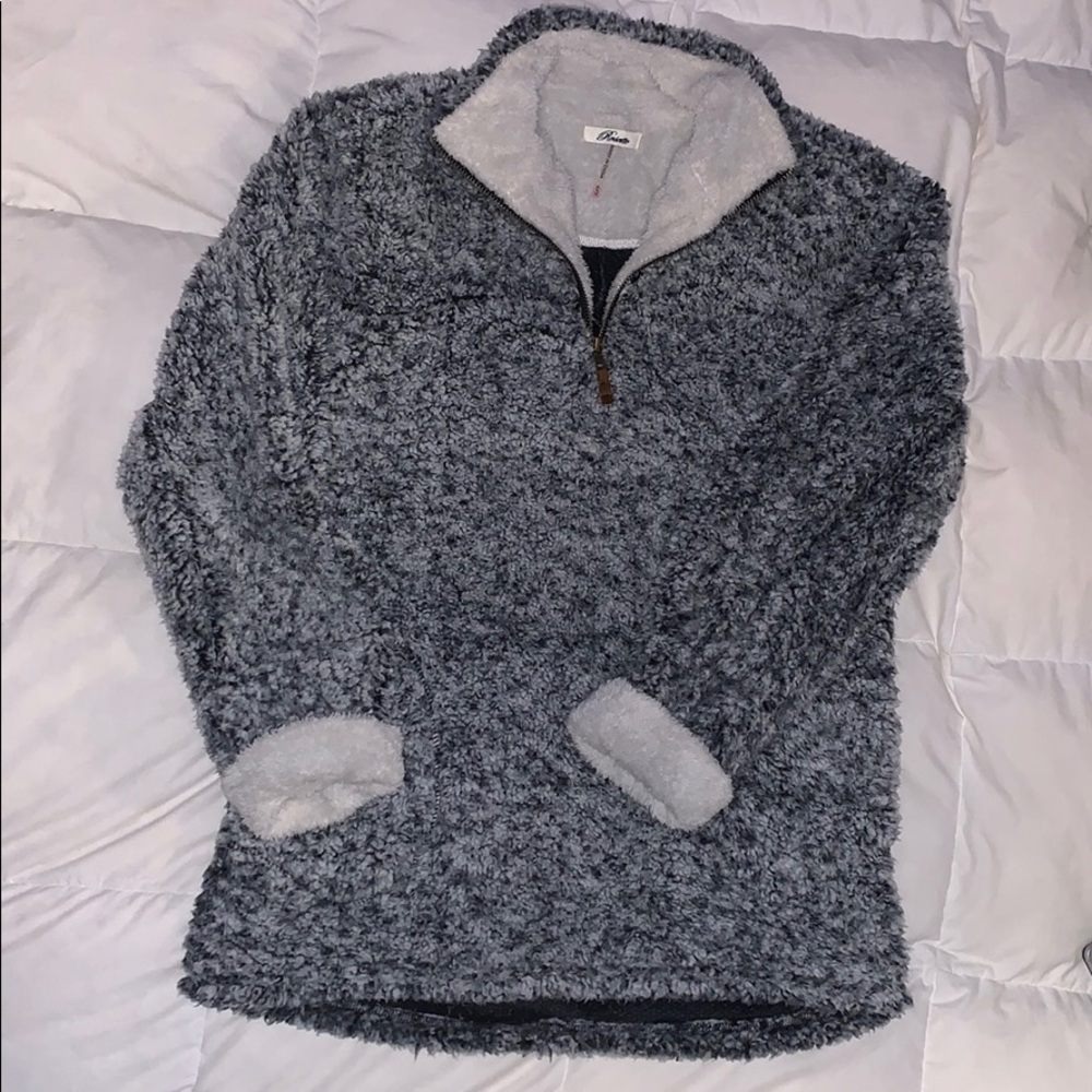 Over sized teddy bear 1/4 zip